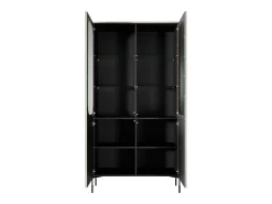 Vitrine de 2 portas com pé de metal caxemira 104x200 cm
