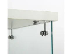 Vitrine de Vidro - 3 Prateleiras - Com LEDs, Luz e Trava, Branca