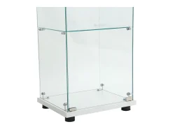 Vitrine de Vidro - 3 Prateleiras - Com LEDs, Luz e Trava, Branca