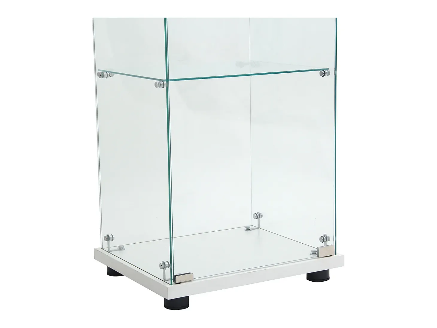 Vitrine de Vidro - 3 Prateleiras - Com LEDs, Luz e Trava, Branca