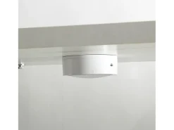 Vitrine de vidro com 4 prateleiras, LED, 1 porta, 164x42x36 cm, armário de coleta, branco, transparente