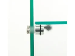 Vitrine de vidro com 2 prateleiras, vitrine de vidro com luzes LED e portas, 86x40x36 cm, branca