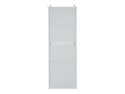 Vitrine de vidro com iluminação LED, 2 portas e 2 gavetas, 60x35,5x165cm, branca