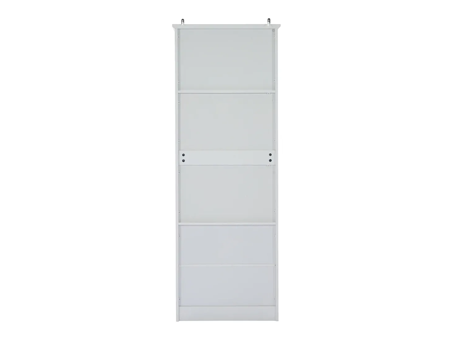 Vitrine de vidro com iluminação LED, 2 portas e 2 gavetas, 60x35,5x165cm, branca