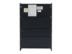 Vitrine de vidro com iluminação LED - Design pop-up - Vitrine para coleções - 35 x 80 x 120 cm, Preta