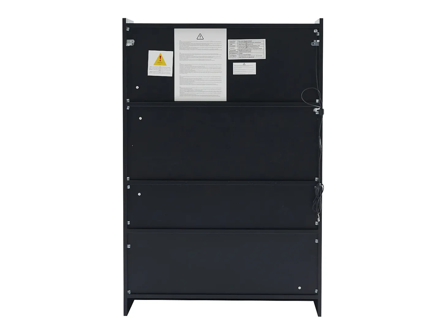 Vitrine de vidro com iluminação LED - Design pop-up - Vitrine para coleções - 35 x 80 x 120 cm, Preta