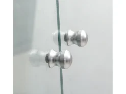 Vitrine de vidro de 163,9 x 36,49 x 80,49 cm, com prateleiras e iluminação LED, armário de curiosidades com porta dupla