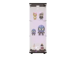 Vitrine de vidro GAHRELPER – 3 prateleiras, 1 porta, vidro temperado, luz LED, branco, 42x36x125 cm