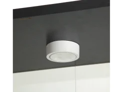 Vitrine de vidro sobre suporte, LED, 2 portas com fechadura, 4 compartimentos, para coleções e decoração