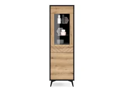 Vitrine de vidro temperado com 2 portas 54x178 cm