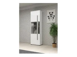 Vitrine design coleção BREDA nas cores branco fosco e branco brilhante
