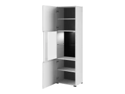 Vitrine design coleção BREDA nas cores branco fosco e branco brilhante