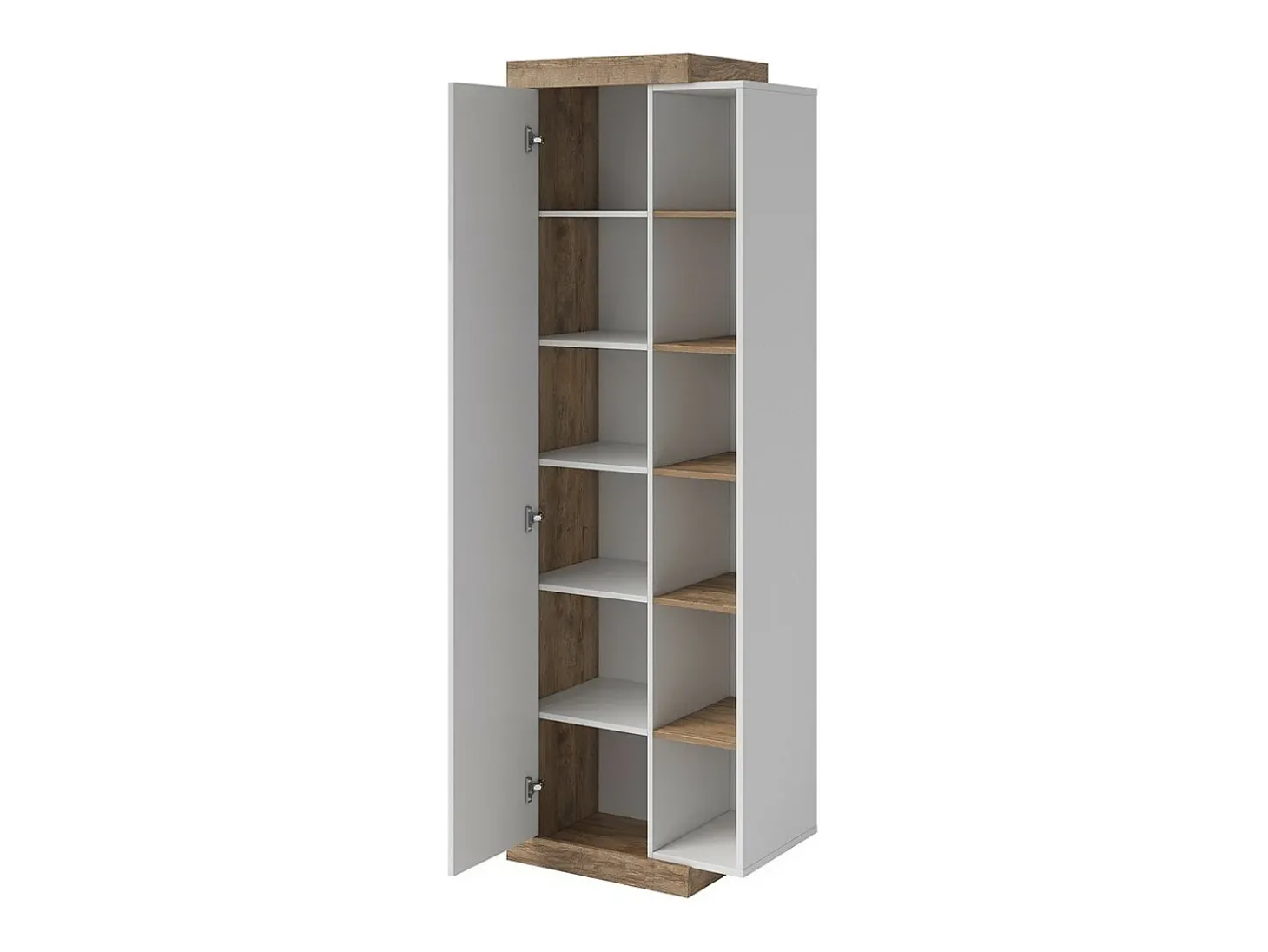 Vitrine design em cores de carvalho e branco brilhante da coleção SINATRA.