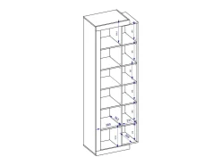 Vitrine design em cores de carvalho e branco brilhante da coleção SINATRA.