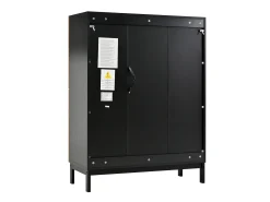 Vitrine e sapateira 2 em 1 – Design moderno com prateleiras ajustáveis e amplo espaço de armazenamento.