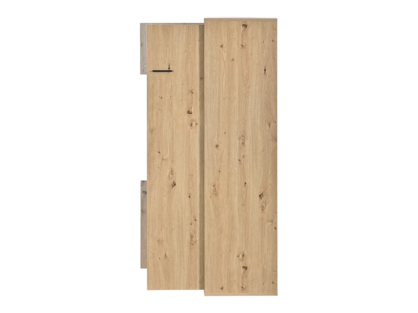 Vitrine H 160cm com LED - 3 portas e 8 compartimentos - Natural