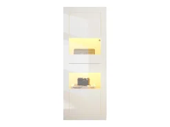 Vitrine moderna 61x42x162cm - com iluminação LED - com 2 portas - branca