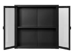 Vitrine Suspensa Brisbane, Preto, 18x80x80 cm, Kendra Home