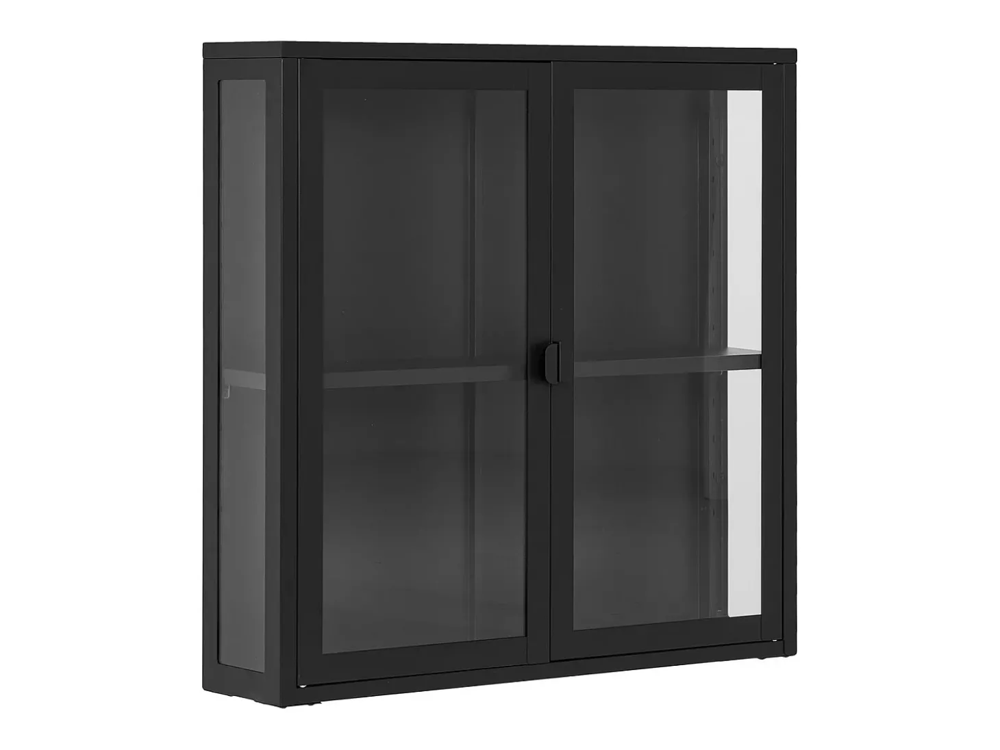 Vitrine Suspensa Brisbane, Preto, 18x80x80 cm, Kendra Home