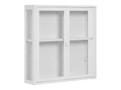 Vitrine Suspensa Brisbane, Branco, 18x80x80 cm, Kendra Home