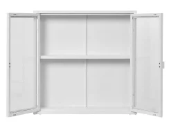 Vitrine Suspensa Brisbane, Branco, 18x80x80 cm, Kendra Home