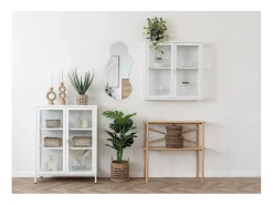 Vitrine Suspensa Brisbane, Branco, 18x80x80 cm, Kendra Home