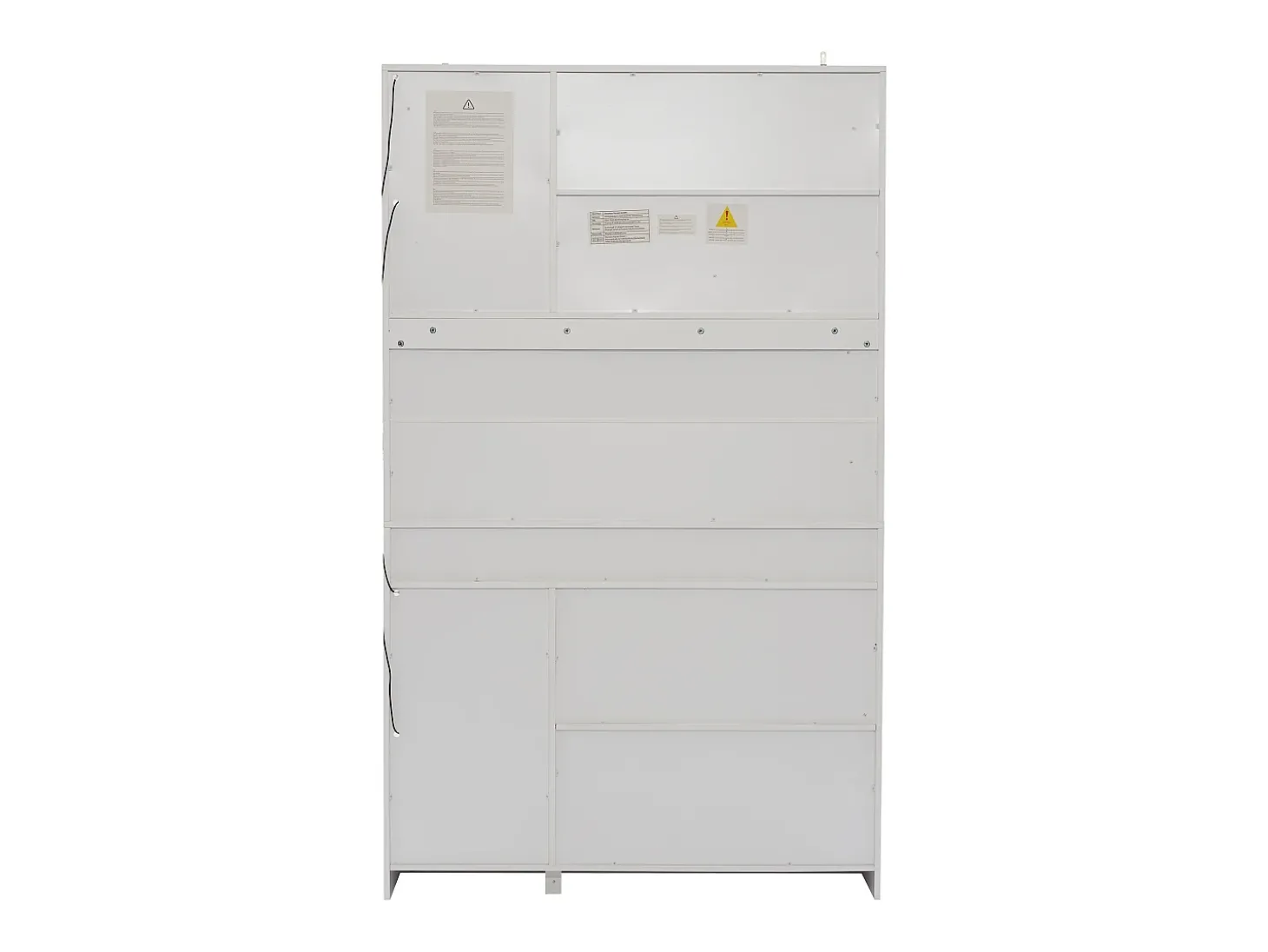 Vitrine 120x36x200 cm com LED - 6 portas de vidro e 3 gavetas - Branco