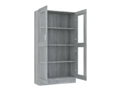 Vitrine 82,5x30,5x150 cm derivados de madeira cinzento sonoma PT246684