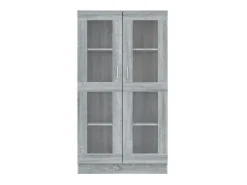Vitrine 82,5x30,5x150 cm derivados de madeira cinzento sonoma PT246684