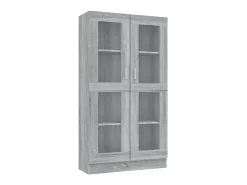 Vitrine 82,5x30,5x150 cm derivados de madeira cinzento sonoma PT246684