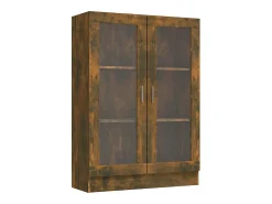 Vitrine 82,5x30,5x115 cm derivados de madeira carvalho fumado