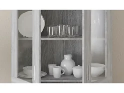 Vitrine 82,5x30,5x150 cm derivados de madeira cinzento sonoma