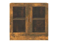 Vitrine 82,5x30,5x80 cm derivados de madeira carvalho fumado PT522154