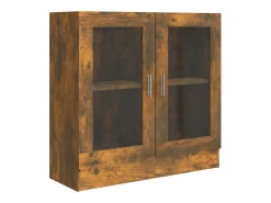 Vitrine 82,5x30,5x80 cm derivados de madeira carvalho fumado PT522154