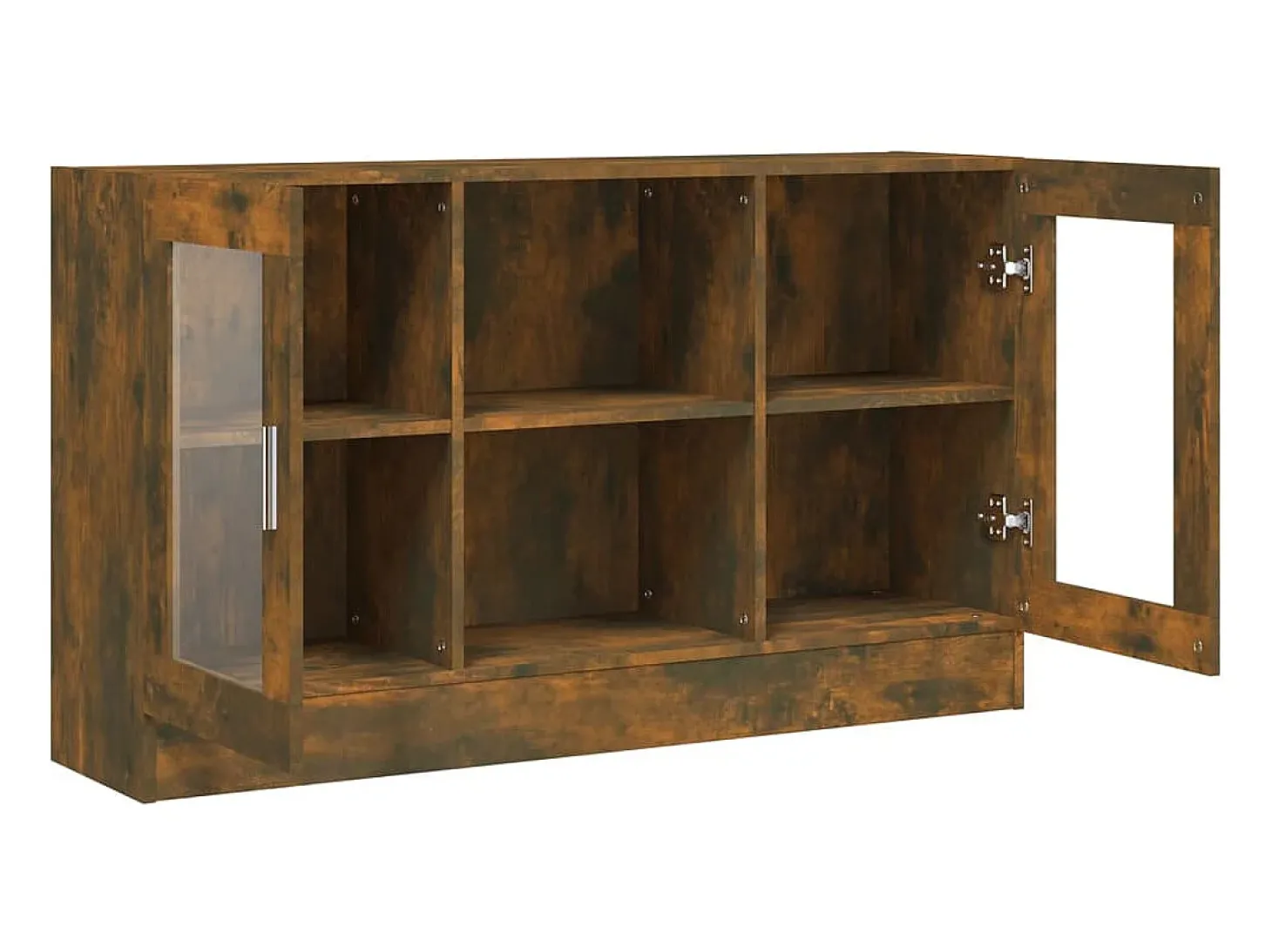 Vitrine 120x30,5x70 cm derivados de madeira carvalho fumado PT189152