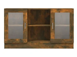 Vitrine 120x30,5x70 cm derivados de madeira carvalho fumado PT189152