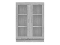Vitrine 82,5x30,5x115 cm derivados de madeira cinzento sonoma