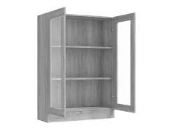 Vitrine 82,5x30,5x115 cm derivados de madeira cinzento sonoma