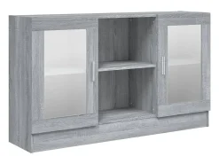Vitrine 120x30,5x70 cm derivados de madeira cinzento sonoma PT654606