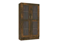 Vitrine 82,5x30,5x150 cm derivados de madeira carvalho fumado PT346945