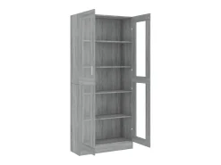 Vitrine 82,5x30,5x185,5 cm derivados madeira cinzento sonoma PT760746