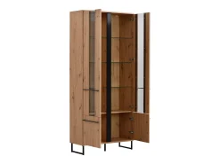 Vitrine 84,5x193x35 cm Natural Preto