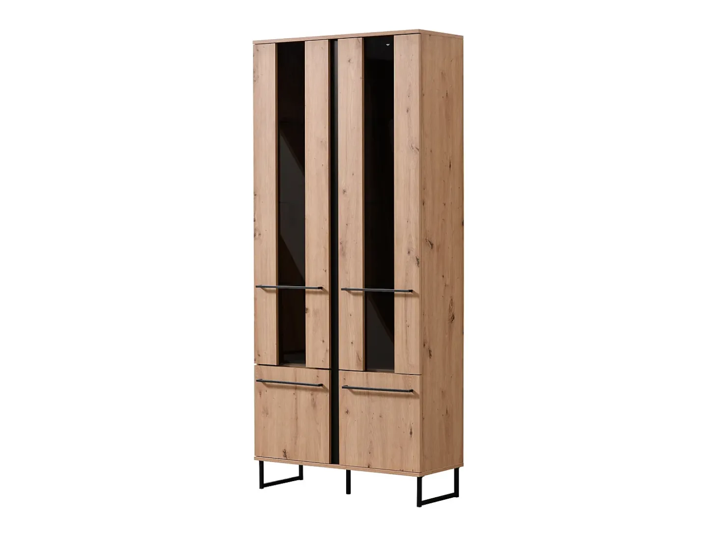 Vitrine 84,5x193x35 cm Natural Preto