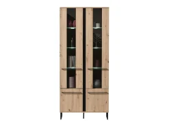 Vitrine 84,5x193x35 cm Natural Preto