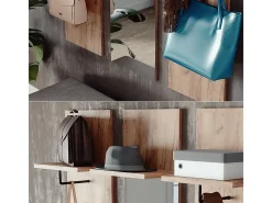 Wandgarderobe carvalho goldkraft 36x21.6x135 siri