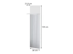 Wandgarderobe branco 36x21.6x135 siri