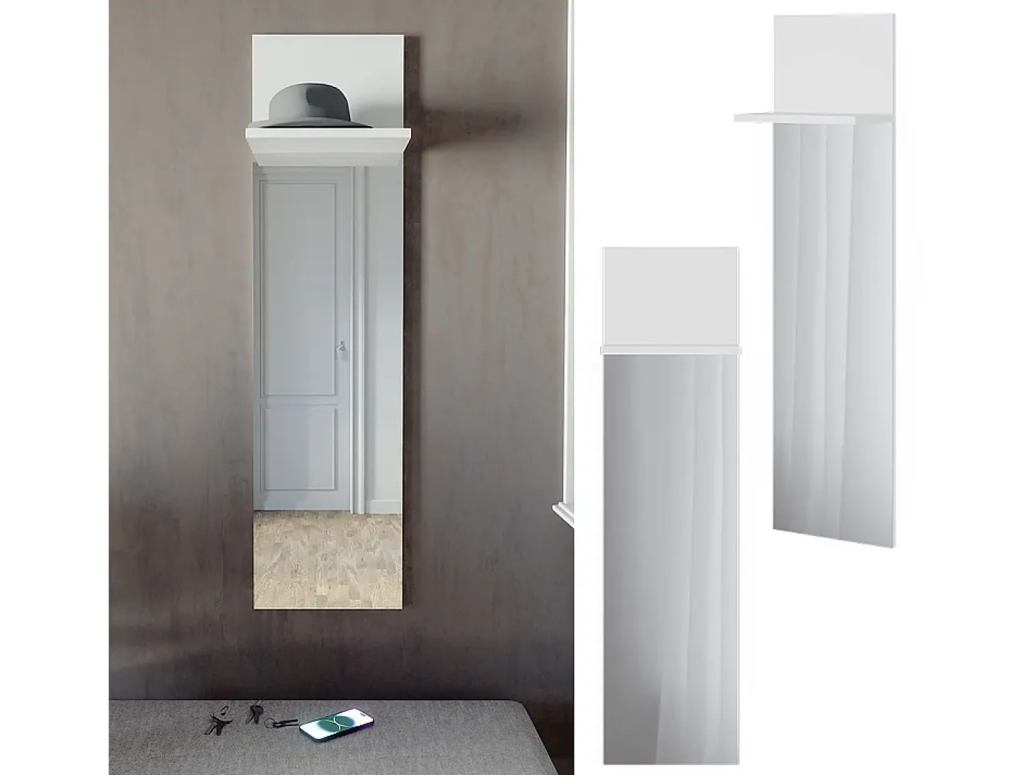 Wandgarderobe branco 36x21.6x135 siri