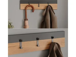 Wandgarderobe carvalho antracite/goldkraft 60x1.6x15 orlando