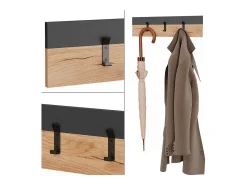 Wandgarderobe carvalho antracite/goldkraft 60x1.6x15 orlando