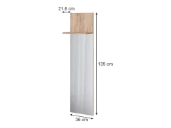Wandgarderobe carvalho goldkraft 36x21.6x135 siri